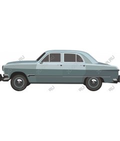 Classic blue sedan