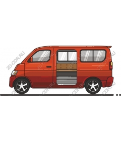  Bright orange van