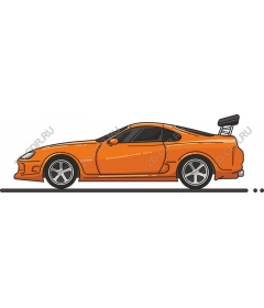 Оранжевый спортивный автомобиль