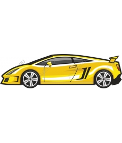 Yellow sports car