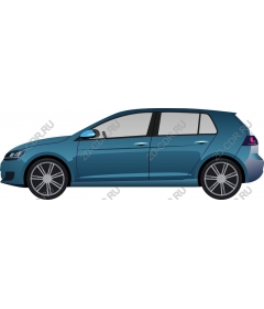  Elegant blue hatchback