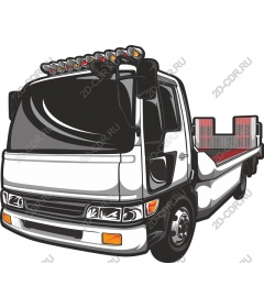 Truck with flatbed