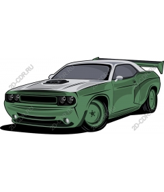  Elegant green muscle car