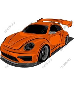  Bright orange sports car