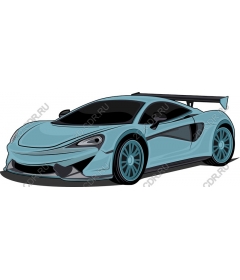 Элегантный синий спортивный автомобиль