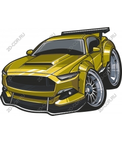  Bright yellow sports car