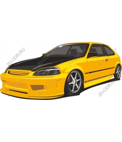  Bright yellow sports car