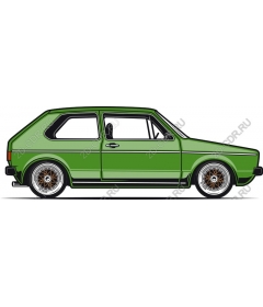  Винтажный зеленый классический автомобиль