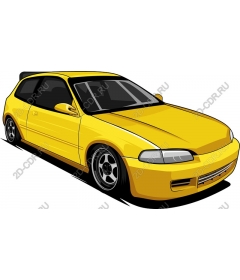 Yellow sports car