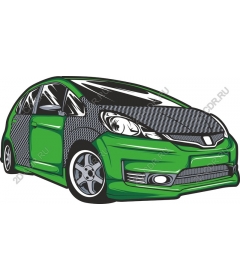  Bright green sports car