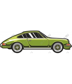  Classic green sports car