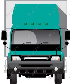  Bright turquoise truck delivery