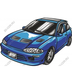  Спортивный синий автомобиль
