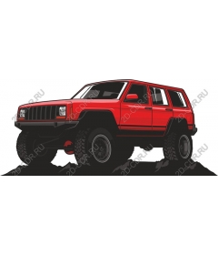  Bright red SUV