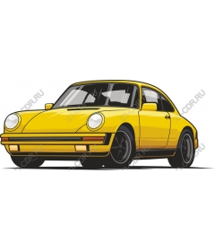  Classic yellow sports car