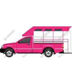  Bright pink truck