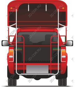  Bright red pickup truck