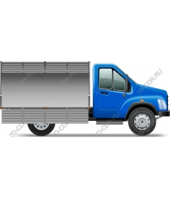  Blue delivery truck