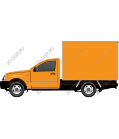 Orange delivery truck