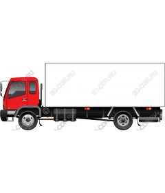 Red truck with the ability to adjust