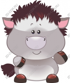 Playful cartoon-horse