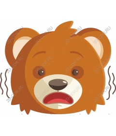 Surprised face of a bear