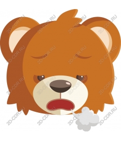  Sleepy bear face