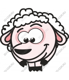 Funny cartoon sheep