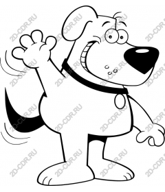 Funny cartoon dog