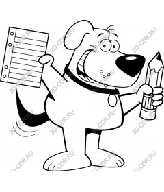 Funny cartoon dog