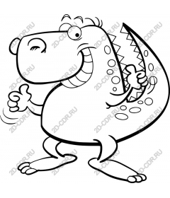 Funny cartoon dinosaur T-Rex