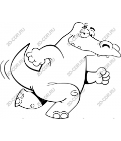 Playful cartoony crocodile