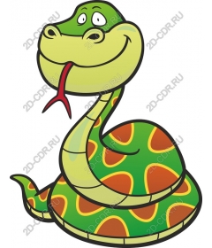 Funny cartoon snake