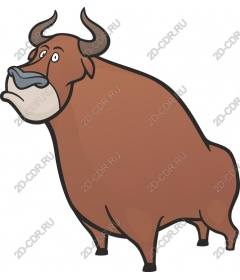 Playful cartoon-bull