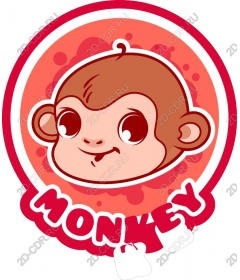  Cute cartoon monkey