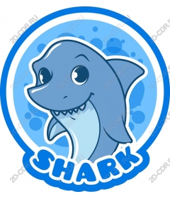 Playful cartoon shark
