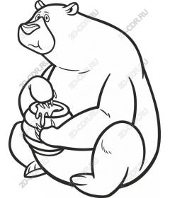  Adorable bear with honey pot