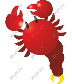 Playful red lobster