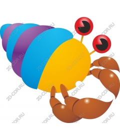  Cartoon hermit crab