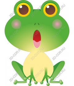  Cute green frog