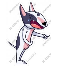 Playful bull Terrier Cartoon