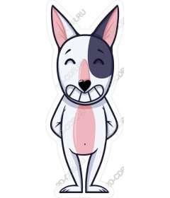  Cute cartoon bull Terrier