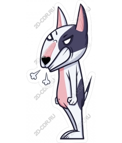 Naughty cartoon dog
