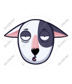  Bizarre cartoon dog's head