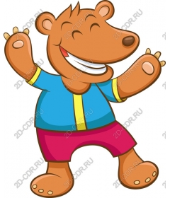 Funny character bear