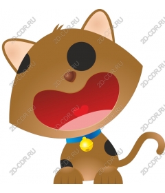 Funny cartoon cat