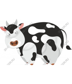  Игривая мультяшная корова