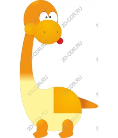 Playful cartoon dinosaur