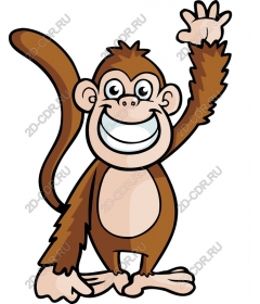 Fun waving monkey