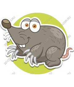  Cute cartoon mole